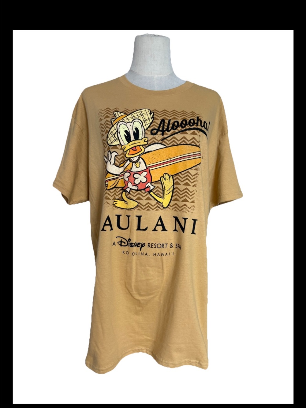 Hawaii Aulani Disney Resort Spa Aloha Donald Duck Hawaii  Large T-shirt Short Sl